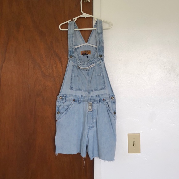 Lightwash Jean Overalls - Picture 1 of 5